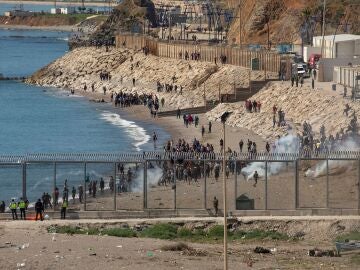 El paso fronterizo de El Tarajal en Ceuta