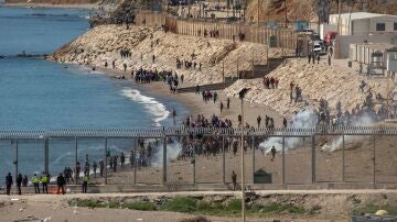 El paso fronterizo de El Tarajal en Ceuta