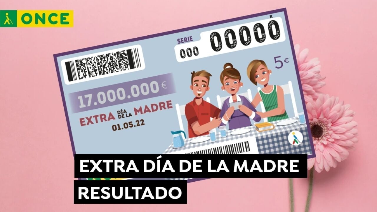 ONCE Día de la Madre Resultado del sorteo de hoy 1 de mayo en directo