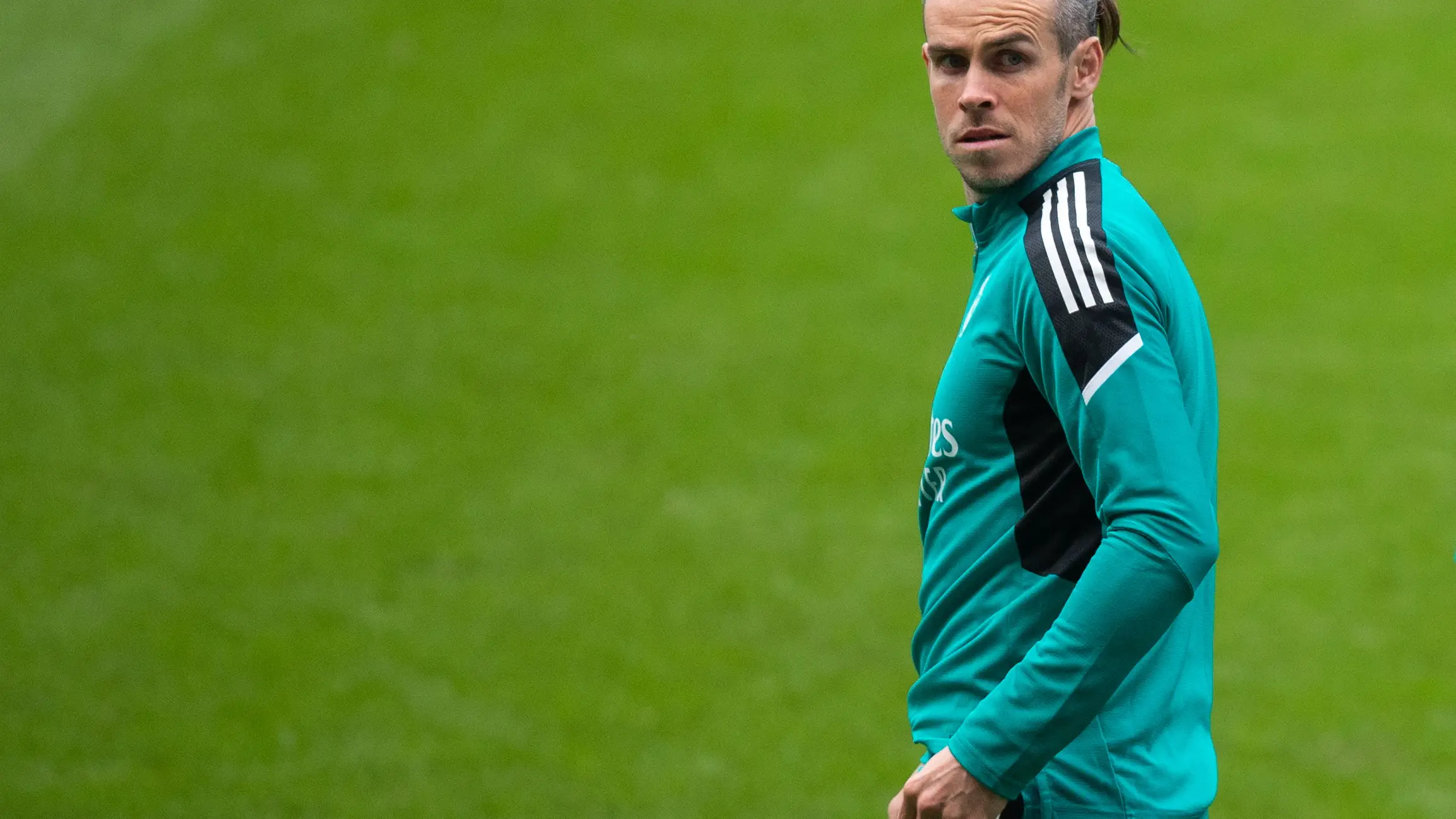 Bale, en un entrenamiento con el Real Madrid 