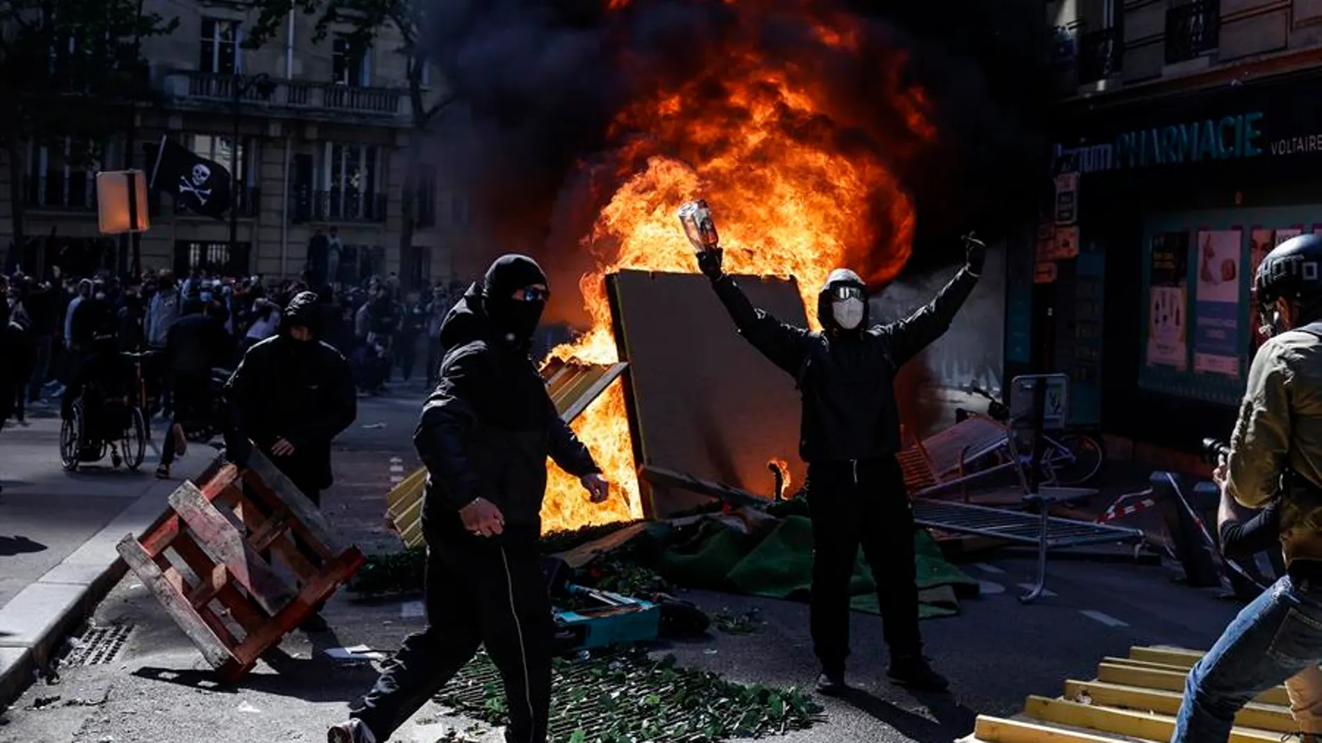 Protestas del Primero de Mayo en París