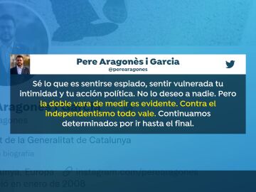 Aragonès denuncia una "doble vara de medir" a la hora de tomar medidas ante el espionaje político: