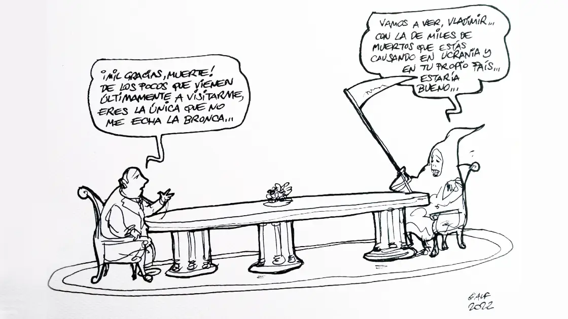 La guerra de Ucrania vuelve a protagonizar la viñeta informativa de la semana La guerra de Ucrania vuelve a protagonizar la viñeta informativa de la semana