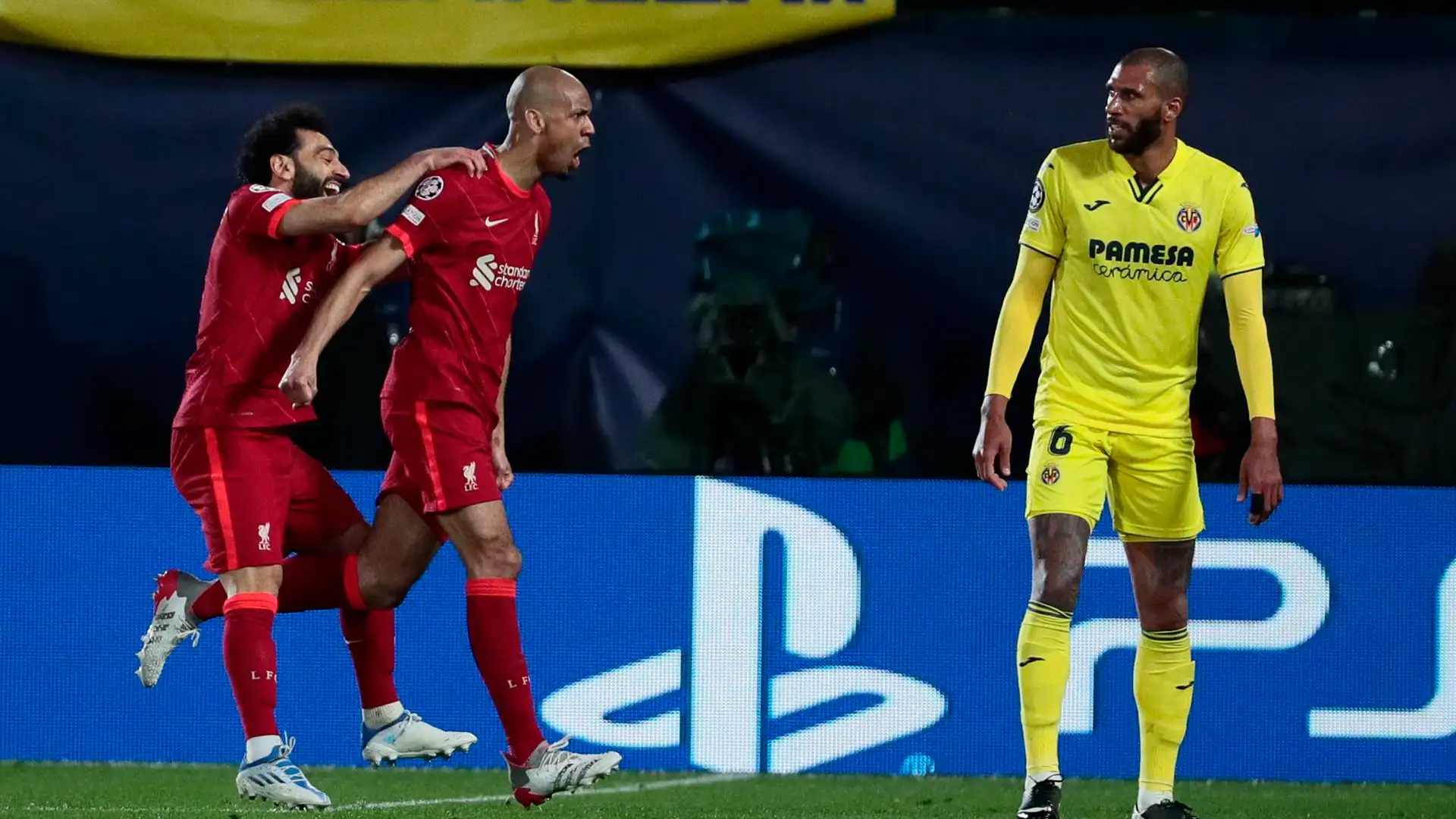 Fabinho celebra su gol en La Cer&aacute;mica