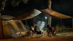 Foto de archivo de un camping