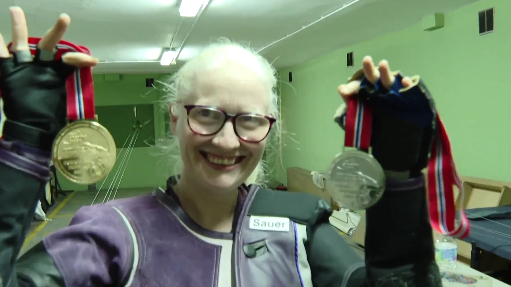 Sonia Rivero, con sus medallas Sonia Rivero, con sus medallas