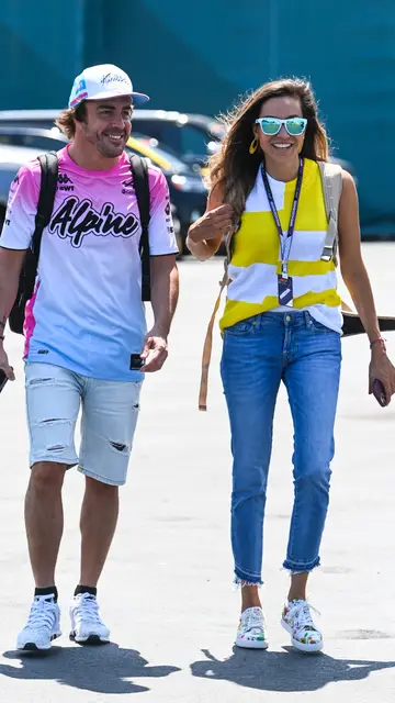 Fernando Alonso y Andrea Schlager Fernando Alonso y Andrea Schlager