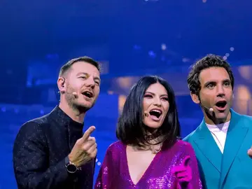 Laura Pausini, Mika y Alessandro Cattelan, presentadores de Eurovisión 2022 Laura Pausini, Mika y Alessandro Cattelan, presentadores de Eurovisión 2022