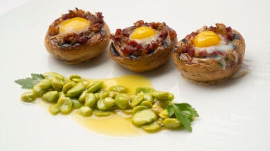 La receta de hoy de Arguiñano: champiñón relleno con habitas, un bocado excelente