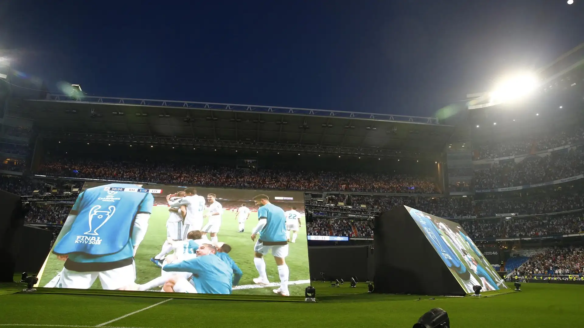 La final de 2018, en las pantallas del Bernabéu La final de 2018, en las pantallas del Bernabéu
