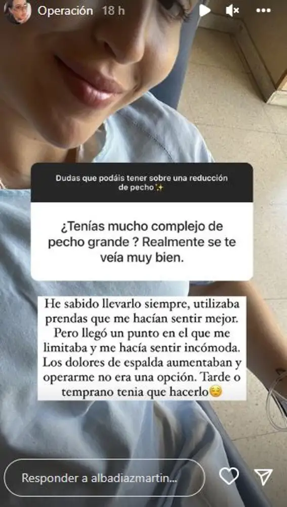 Storie Instagram de Alba Díaz