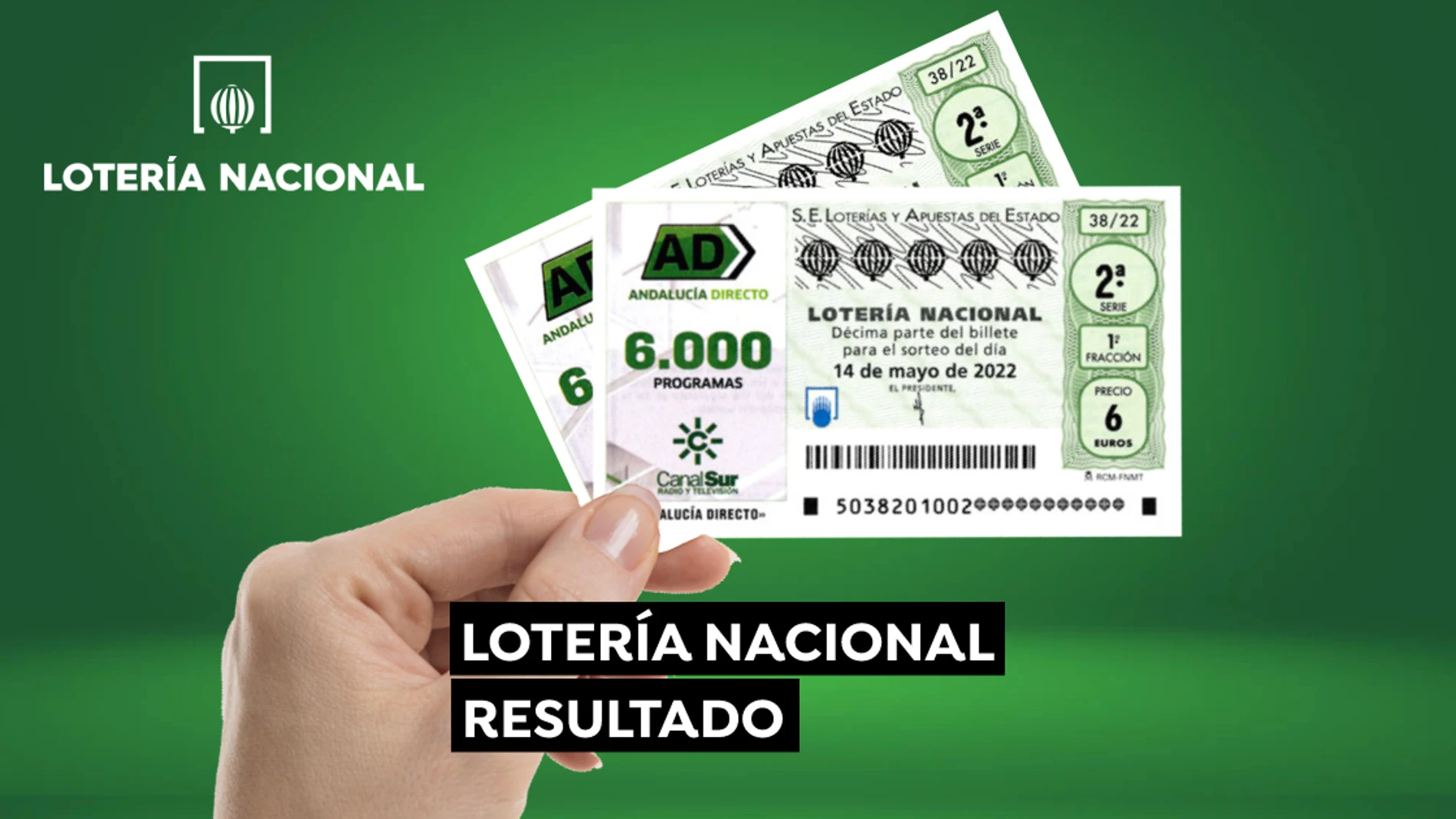Sorteo Lotería Nacional hoy: Comprobar décimo del sábado 14 de mayo en directo