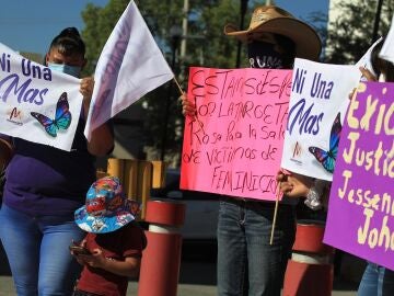 Imagen de esta semana de madres de víctimas de feminicidio y desapariciones en una manifestación de protesta en la mexicana Ciudad Juárez.
