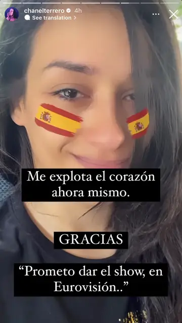 Chanel, emocionada antes de Eurovisión 2022 Chanel, emocionada antes de Eurovisión 2022