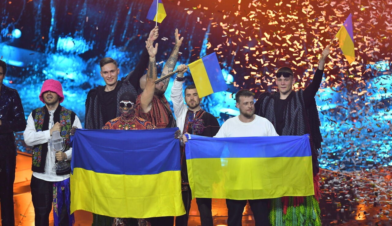 La banda ucraniana Kalush Orchestra en Eurovisión