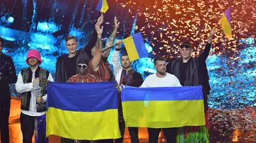 La banda ucraniana Kalush Orchestra en Eurovisión