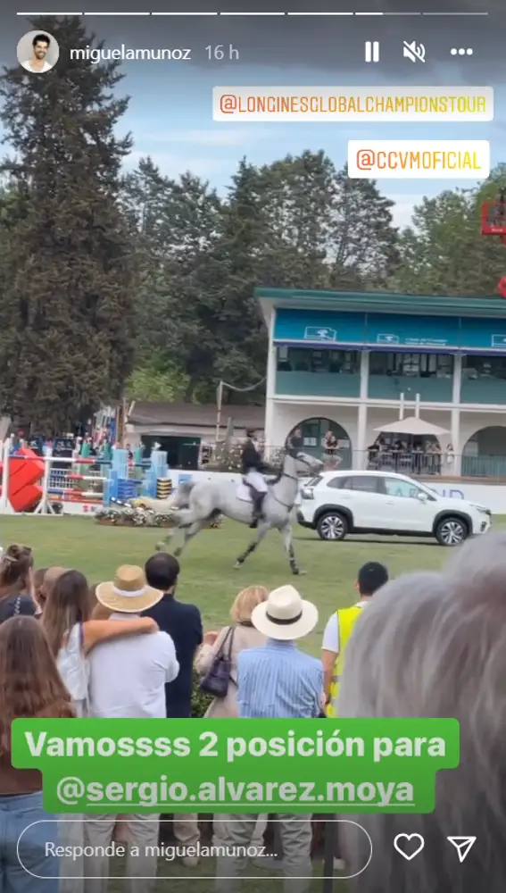 Miguel Ángel Muñoz en el torneo hípico de Madrid