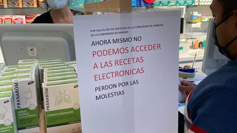 Colapsa el sistema de recetas electr&oacute;nicas de Madrid