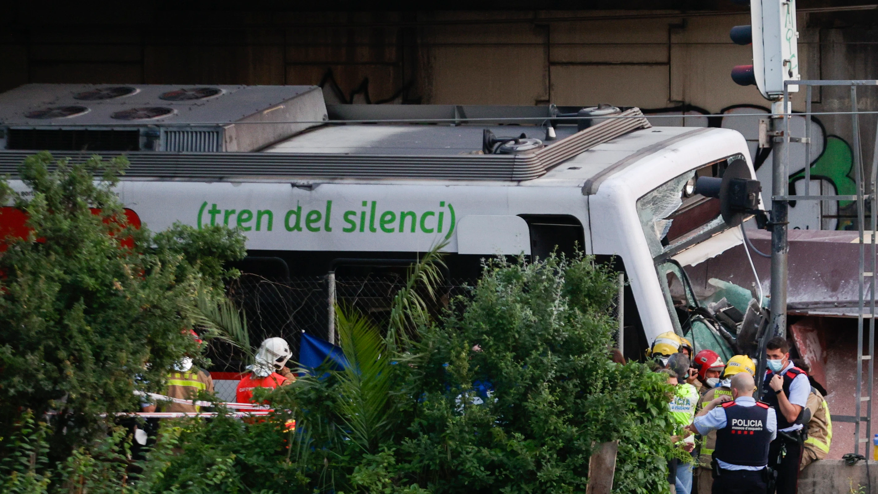 Lugar del accidente en Sant Boi, Barcelona
