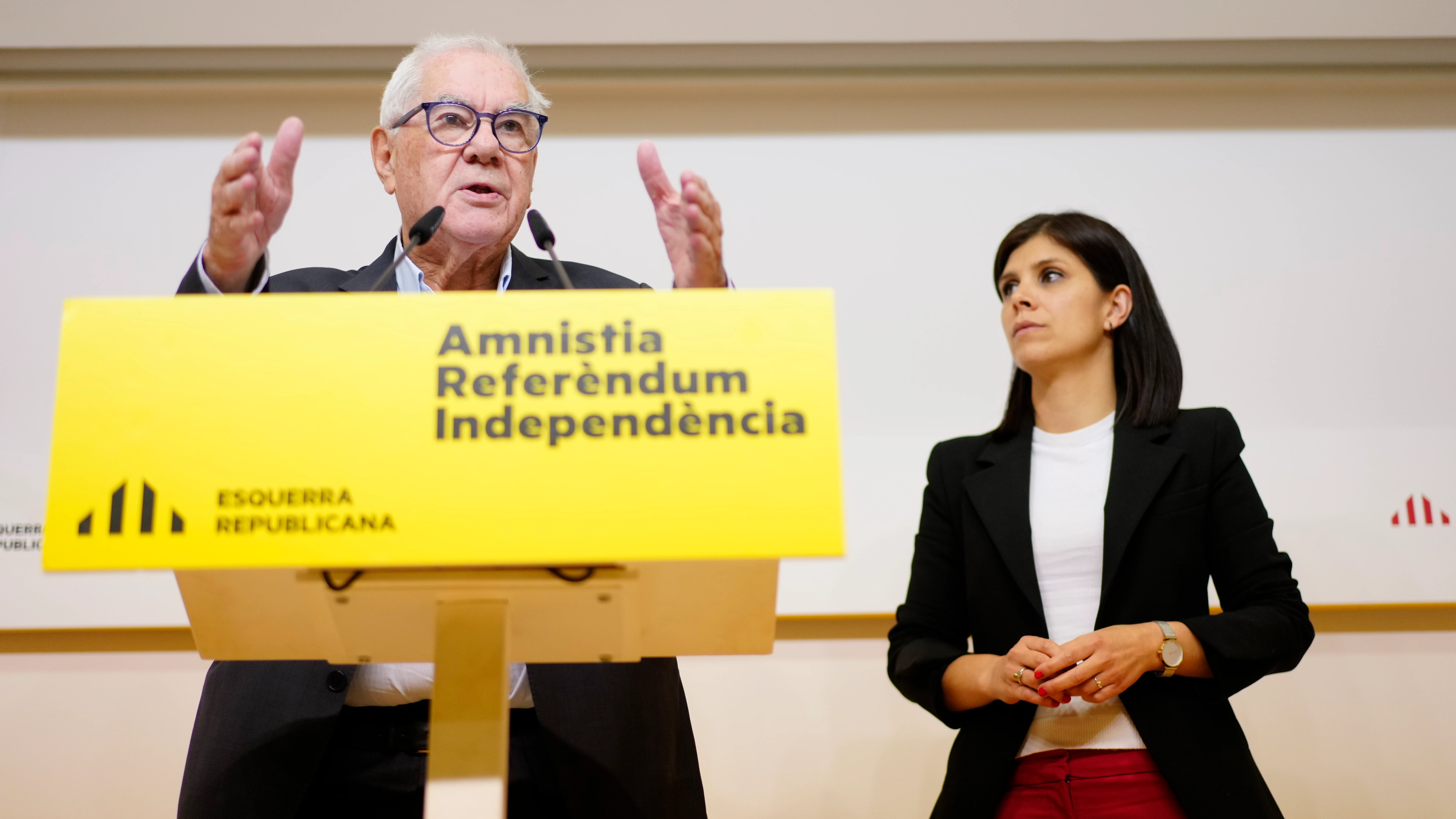 El portavoz de ERC en Barcelona, Ernest Maragall, junto a la secretaria general de los republicanos, Marta Vilalta El portavoz de ERC en Barcelona, Ernest Maragall, junto a la secretaria general de los republicanos, Marta Vilalta