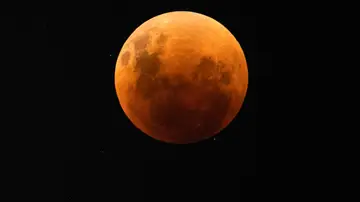 Eclipse lunar en Santiago (Chile).