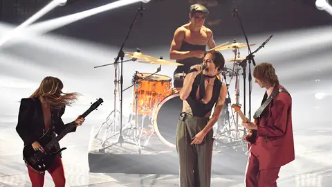 Måneskin actuando en Eurovisión 2022 Måneskin actuando en Eurovisión 2022