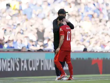 Klopp, con Salah en la final de la FA Cup Klopp, con Salah en la final de la FA Cup
