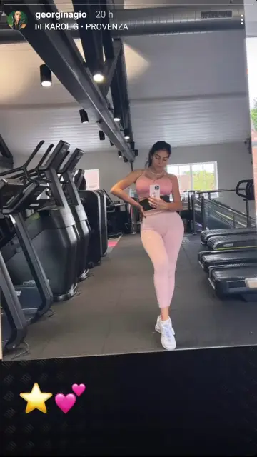 Georgina vuelve a su rutina de entrenamientos Georgina vuelve a su rutina de entrenamientos