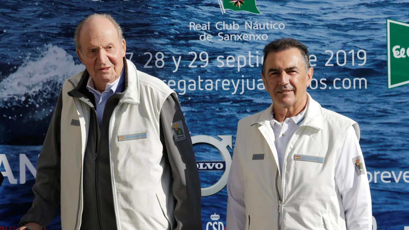 Rey emérito y Pedro Campos Rey emérito y Pedro Campos