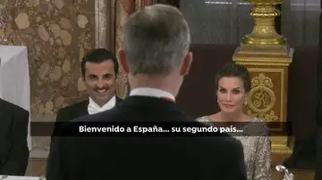 Las palabras en árabe del Rey Felipe VI para dar la bienvenida al emir de Catar, que invertirá en España 4.700 millones Las palabras en árabe del Rey Felipe VI para dar la bienvenida al emir de Catar, que invertirá en España 4.700 millones