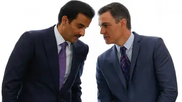 Pedro Sánchez y el emir de Catar Pedro Sánchez y el emir de Catar