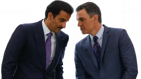 Pedro Sánchez y el emir de Catar Pedro Sánchez y el emir de Catar