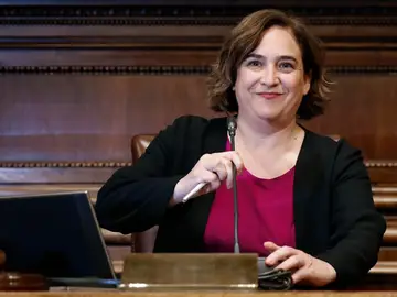 La alcaldesa de Barcelona, Ada Colau La alcaldesa de Barcelona, Ada Colau