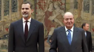 El rey Felipe VI y el rey emérito Juan Carlos I