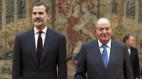 El rey Felipe VI y el rey emérito Juan Carlos I El rey Felipe VI y el rey emérito Juan Carlos I