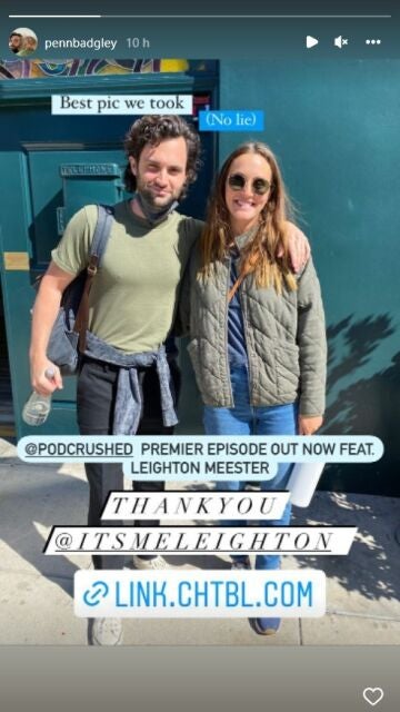 Reunión de Penn Badgley y Leighton Meester