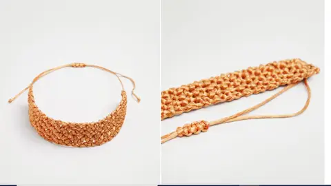 Collar tipo choker de tela Collar tipo choker de tela