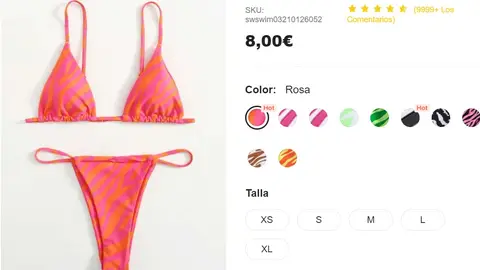 Bikini rosa y naraja tipo zebra Bikini rosa y naraja tipo zebra