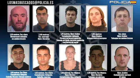 Los diez fugitivos más buscados de España Los diez fugitivos más buscados de España