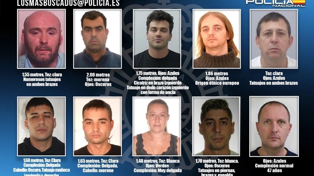 Los diez fugitivos más buscados de España Los diez fugitivos más buscados de España