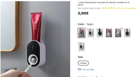 Dispensador de pasta de dientes
