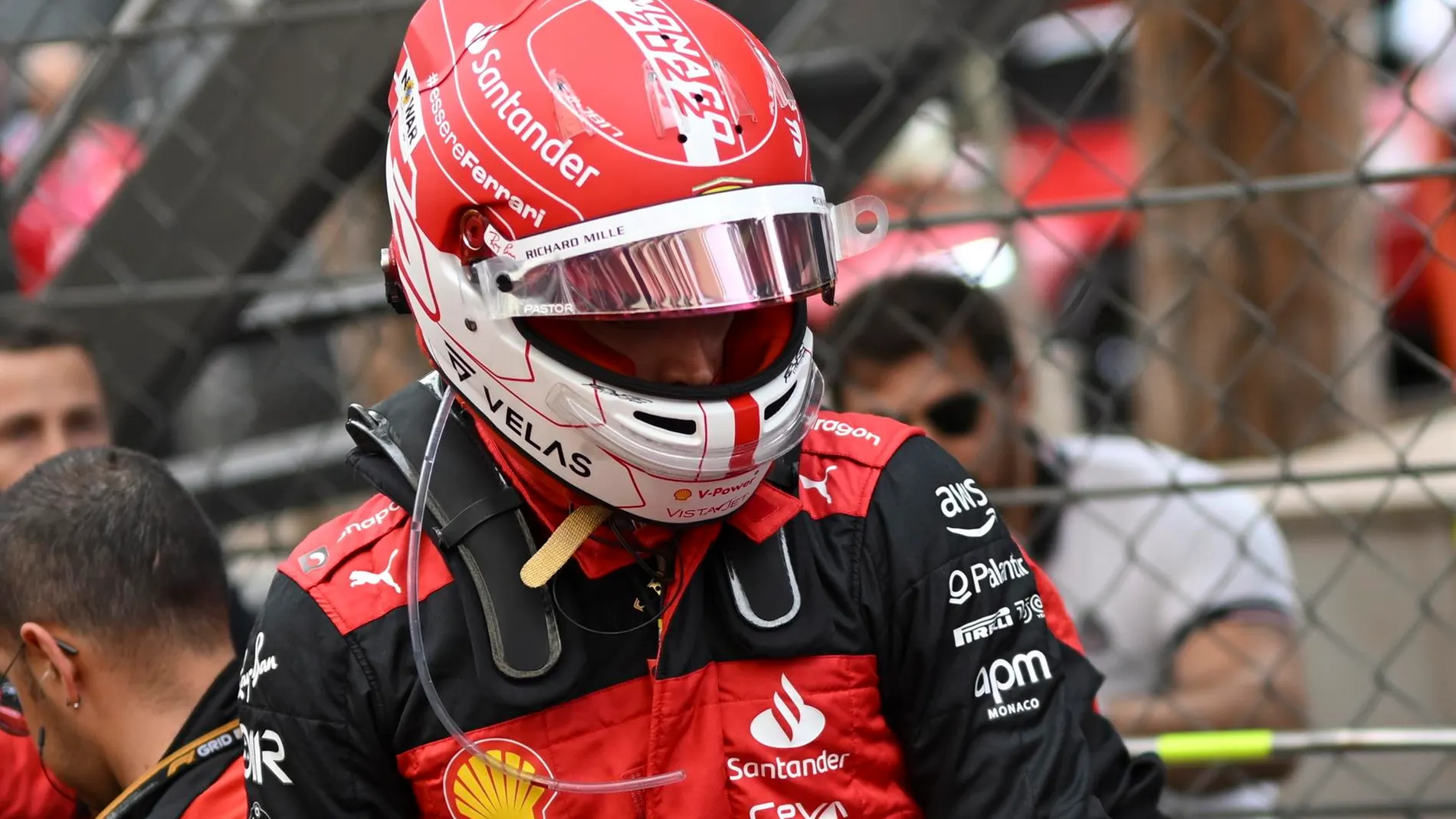 Charles Leclerc durante el Gran Premio de Mónaco
