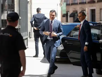Pedro Sánchez, a su llegada al Senado Pedro Sánchez, a su llegada al Senado