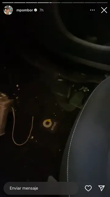 Marta Pombo enseña cómo ha quedado su coche tras lo sucedido Marta Pombo enseña cómo ha quedado su coche tras lo sucedido