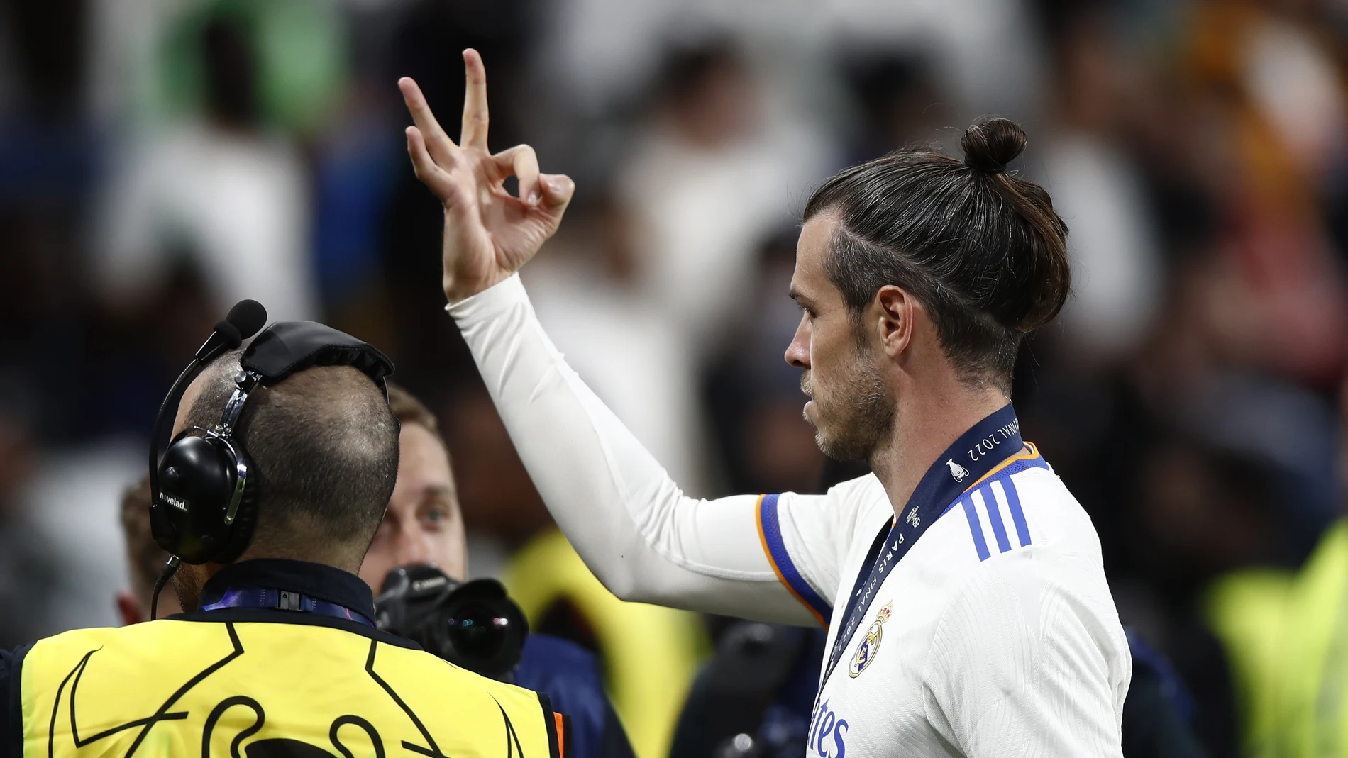 Gareth Bale tras la final ante el Liverpool en París