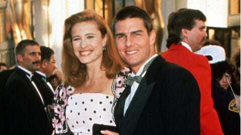Tom Cruise y Mimi Rogers en su etapa juntos