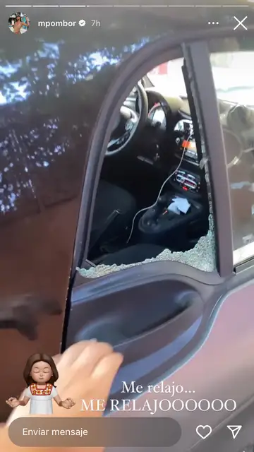 Marta Pombo enseña cómo ha quedado su coche tras lo sucedido Marta Pombo enseña cómo ha quedado su coche tras lo sucedido