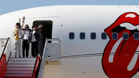 The Rolling Stones al llegar a Madrid The Rolling Stones al llegar a Madrid