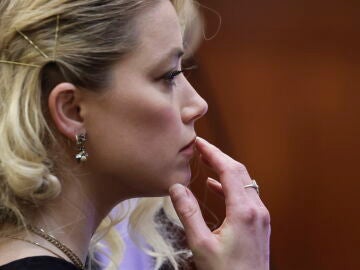 Amber Heard en una vista del juicio