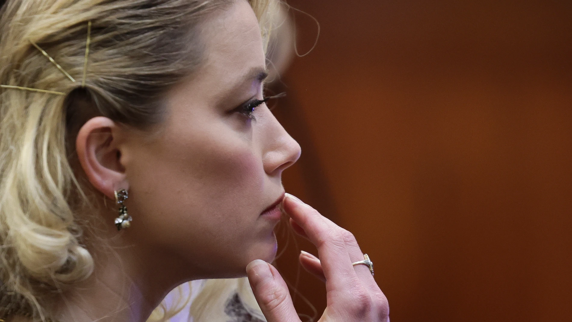 Amber Heard en una vista del juicio